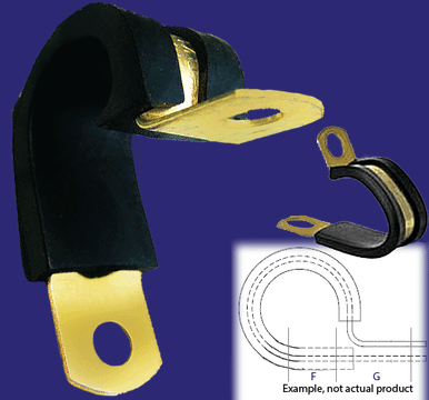 1" 2-Tube Cushioned Cable Clamp (10/Pkg.)