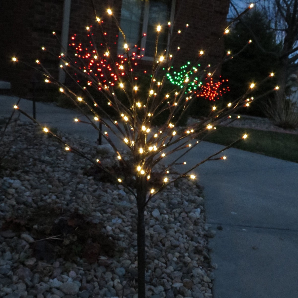 3' Double Twinkle Light Burst Ground Stake