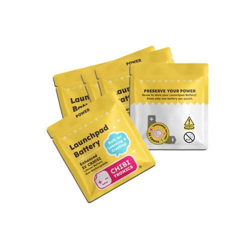 Chibitronics Launch Pad Battery, 5-Pack