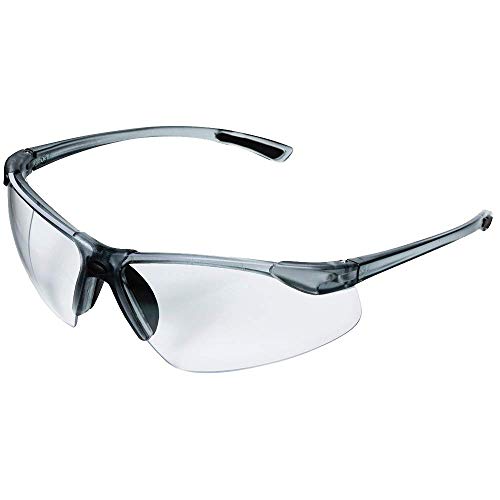 Sellstrom S74241 Series Protective Eyewear, Indoor-Outdoor Mirror Lens, Smoke Frame with Black Temples Tips (Pack of 12)