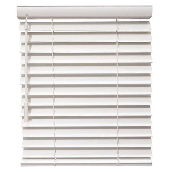 Champion 2 In. Smooth Faux Wood 42 In. X 60 In. Room Darkening Blind, Pure White