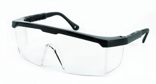 Sellstrom S73801 Sebring Protective Eyewear, Clear Lens, Small Black Frame with Adjustable Temples (Pack of 12)
