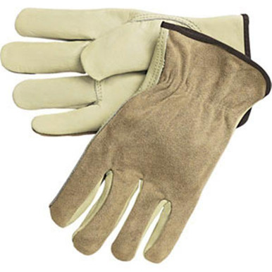 Memphis Industry Grade Split Leather Drivers w/ Grain Palms, X-Large (12 Pair)