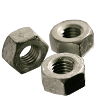 2-1/2"-4 Heavy Hex Nut, A563 Grade A, Coarse, Hot Dip Galvanized (8/Bulk Pkg.)