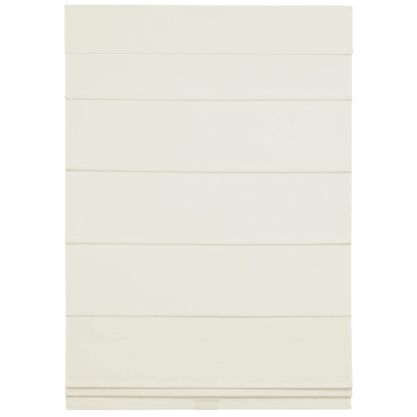 Cordless Textured Fabric Roman Shades - 23 In. W X 64 In. L, Bone