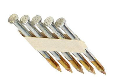 Grip Rite 1-1/2" x .131", 33-degree Paper Tape, Round Head Joist Hanger Nails, Bright, Smooth Shank, (4,000/Carton), #GRJH4ZHT