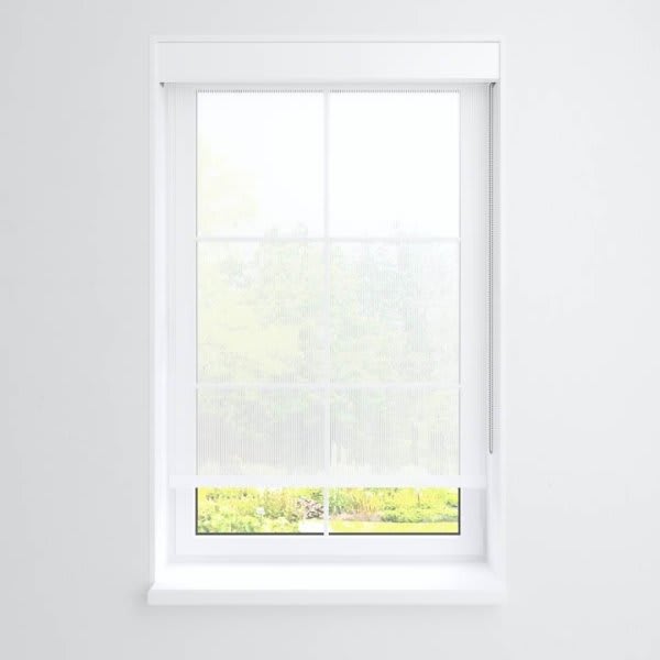 Threadwell Manual Roller Shade For Windows 12"-24"W X 60"H Finelines White