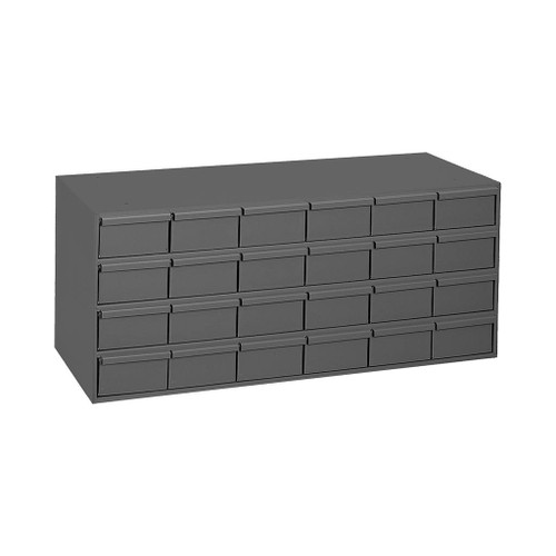 Durham Steel Drawer Storage Unit, 33-13/16"W, 24 Large Drawers