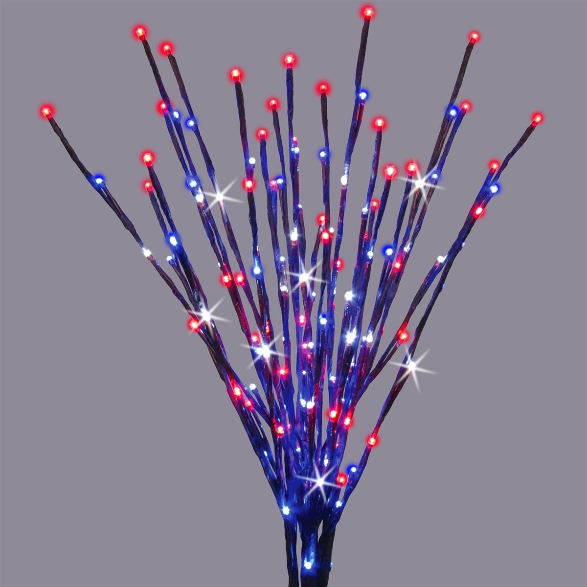 36" Twinkling LED Patriotic Light Burst Ground Stake