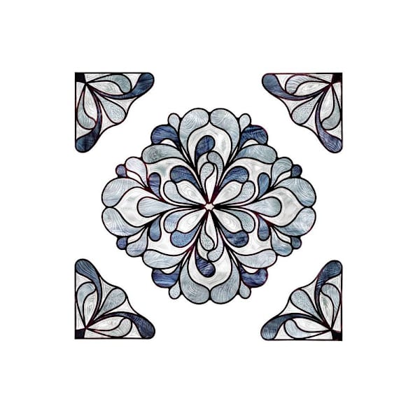 Artscape Window Film, Capri Slate Accent, 12" X 12"