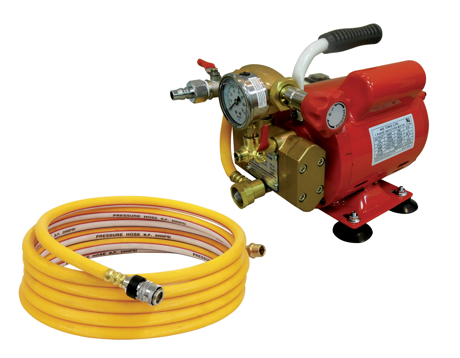 REED EHTP500 Electric Hydrostatic Test Pump, 110V, Single Phase 50/60 Hz
