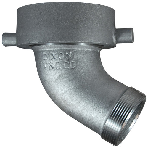 Dixon Stainless Steel Tank Car 110° Elbow Part T 4 in. Male NPT x 5 in. Swivel Nut
