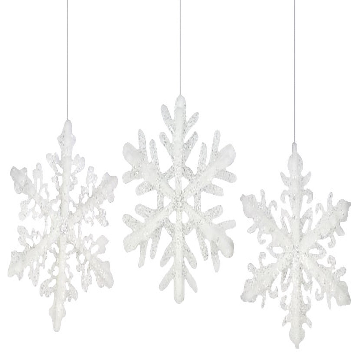 3D Glitter Snowflake Ornament