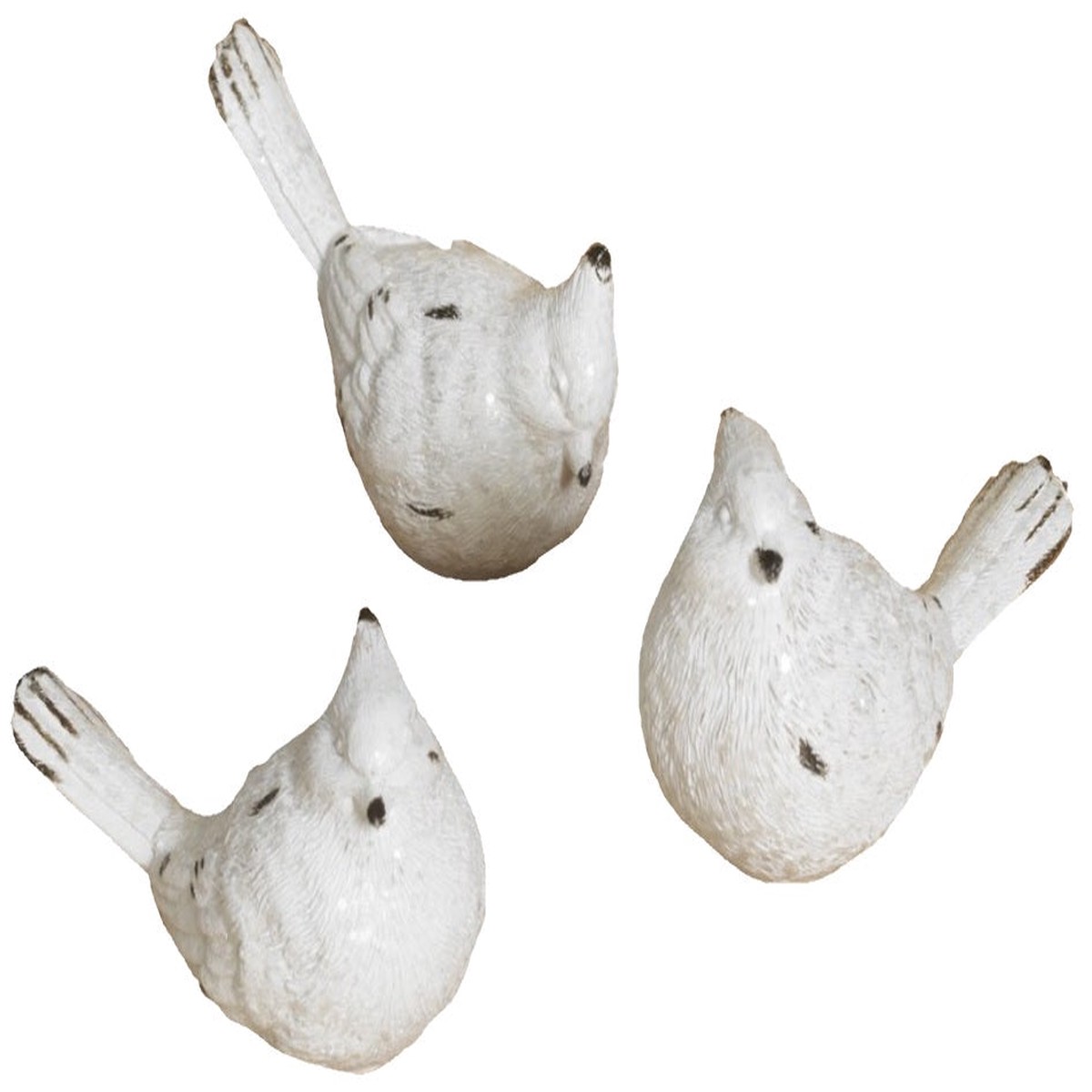 4.3" White Resin Cardinal Figurine