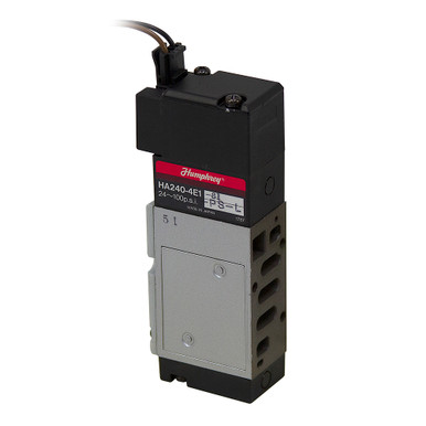 12 Volt DC 4-Way 2-Pos Humphrey Solenoid Air Valve H240-4E1-81-PS-L-M