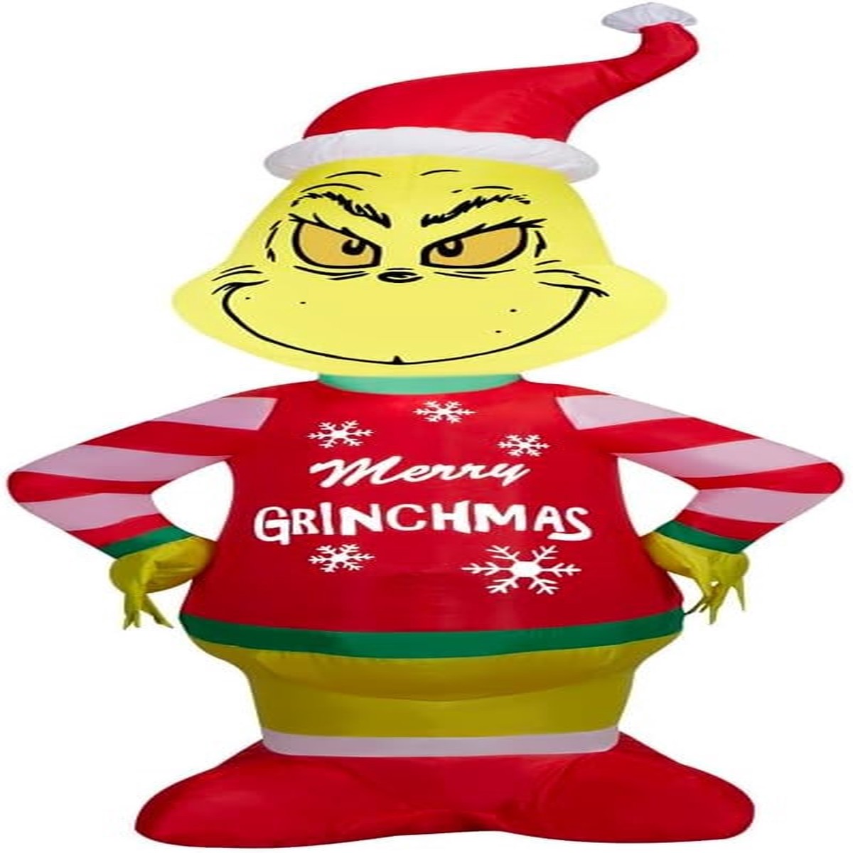 4' Airblown Grinch Wearing an Ugly Sweater Christmas Inflatable