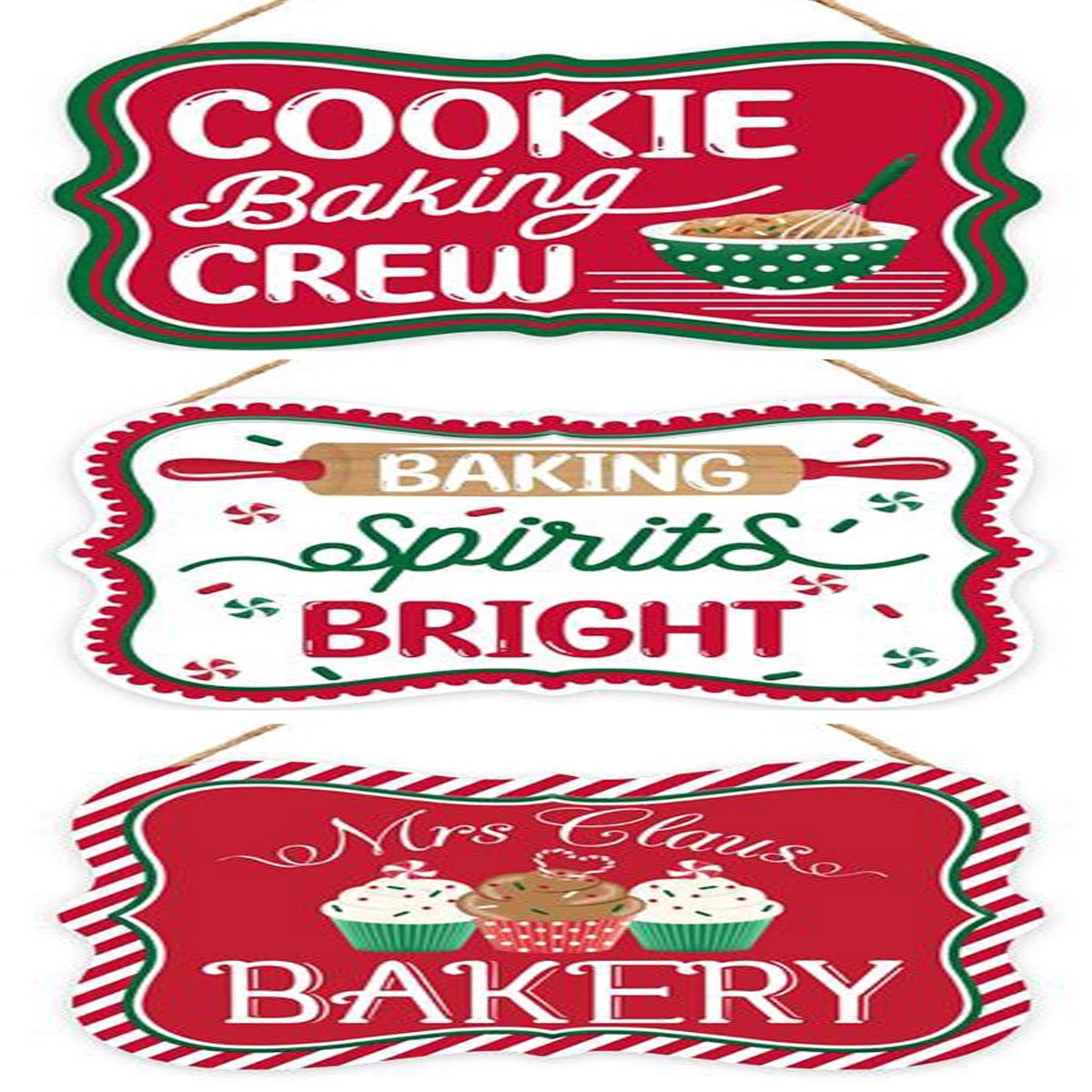 4" Embossed Holiday Baking Sign