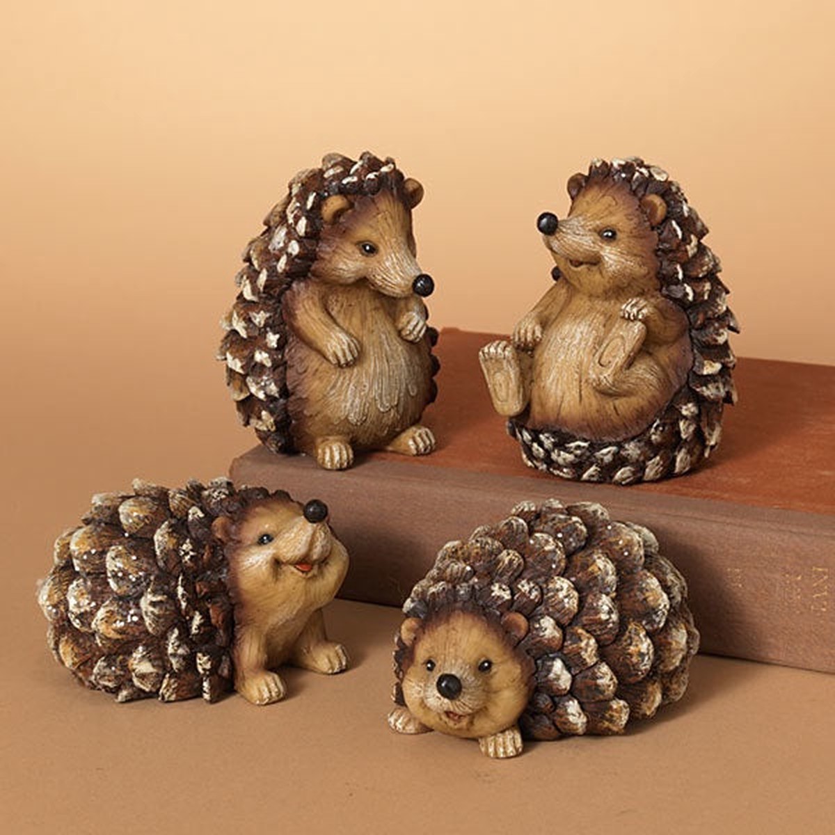4" Resin Pine Cone Hedgehog Figurine