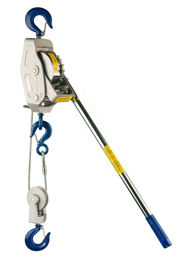 Lug-All 4000-20 Medium Frame Cable Ratchet Winch – 2-Ton Capacity, 10-20 ft Lift Height