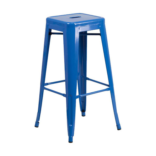 Flash Furniture 30" Metal Stool, Blue