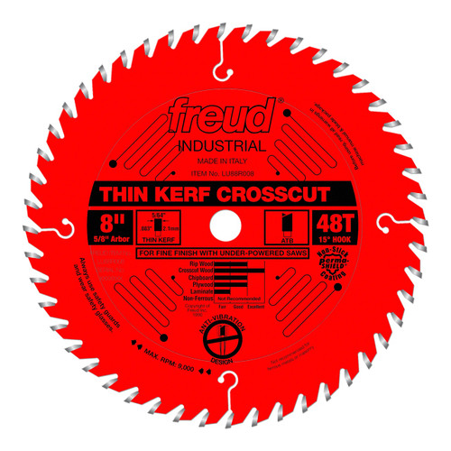 Freud Thin Kerf LU88R CT Crosscut Saw Blade, 8" x 48T
