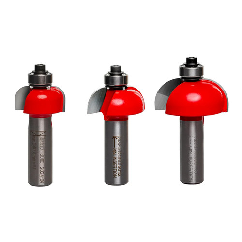 Freud 3-Piece Cove Bit Set, 1/2" Shank
