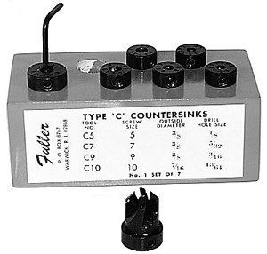 W.L. Fuller Type 'C' Countersink/Counterbore Cutters 7-Piece Set