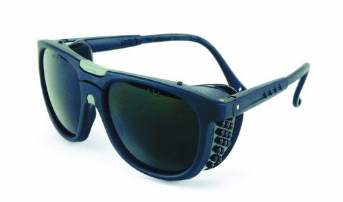 Sellstrom S74751 B5 Series Protective Eyewear with Adjustable Temples, Shade 5 IR Lens, Black Frame (Pack of 12)