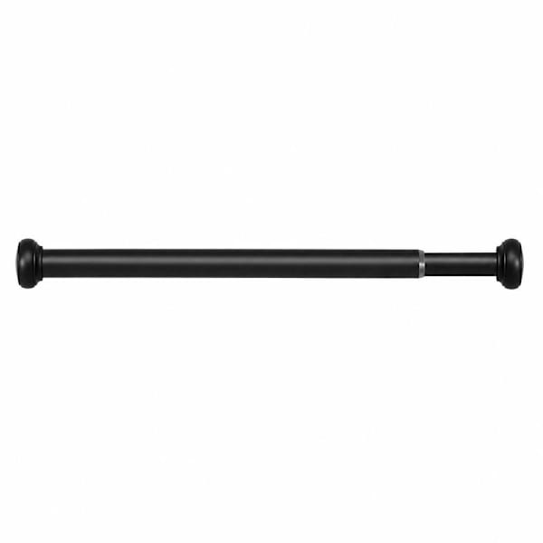 Kenney Weaver 72" - 144" Adjustable Single Curtain Rod, 1" Diameter, Black