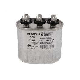 Rheem-Ruud 43-25135-17 Oval Run Capacitor 35/3 MFD 370V