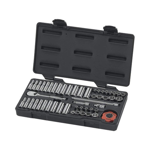 GearWrench 1/4" Drive 12-Point Standard & Deep SAE/Metric Sockets, 51-Piece Set