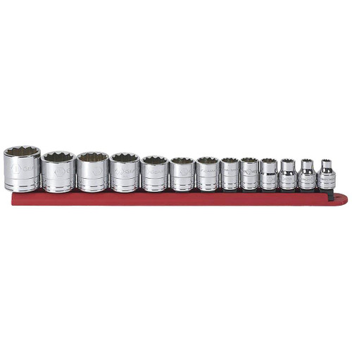GearWrench 3/8" Drive 12-Point Standard SAE Sockets, 13-Piece Set