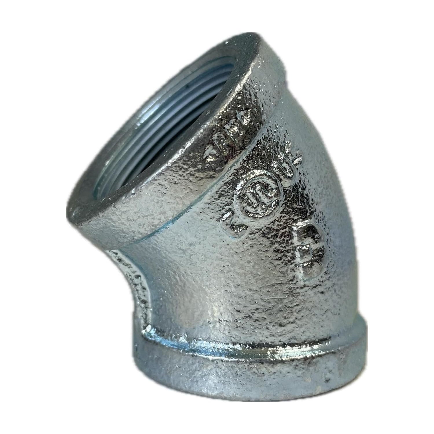 BMI 1 Inch NPT Galvanized 45 Degree Elbow, 150#, UL/FM
