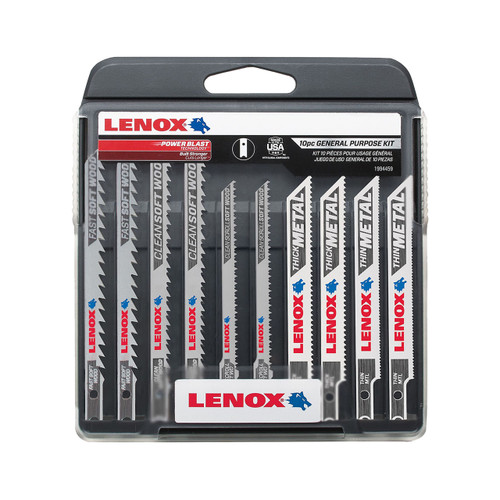 Lenox Jigsaw Blade Set, U-Shank, 10-Piece