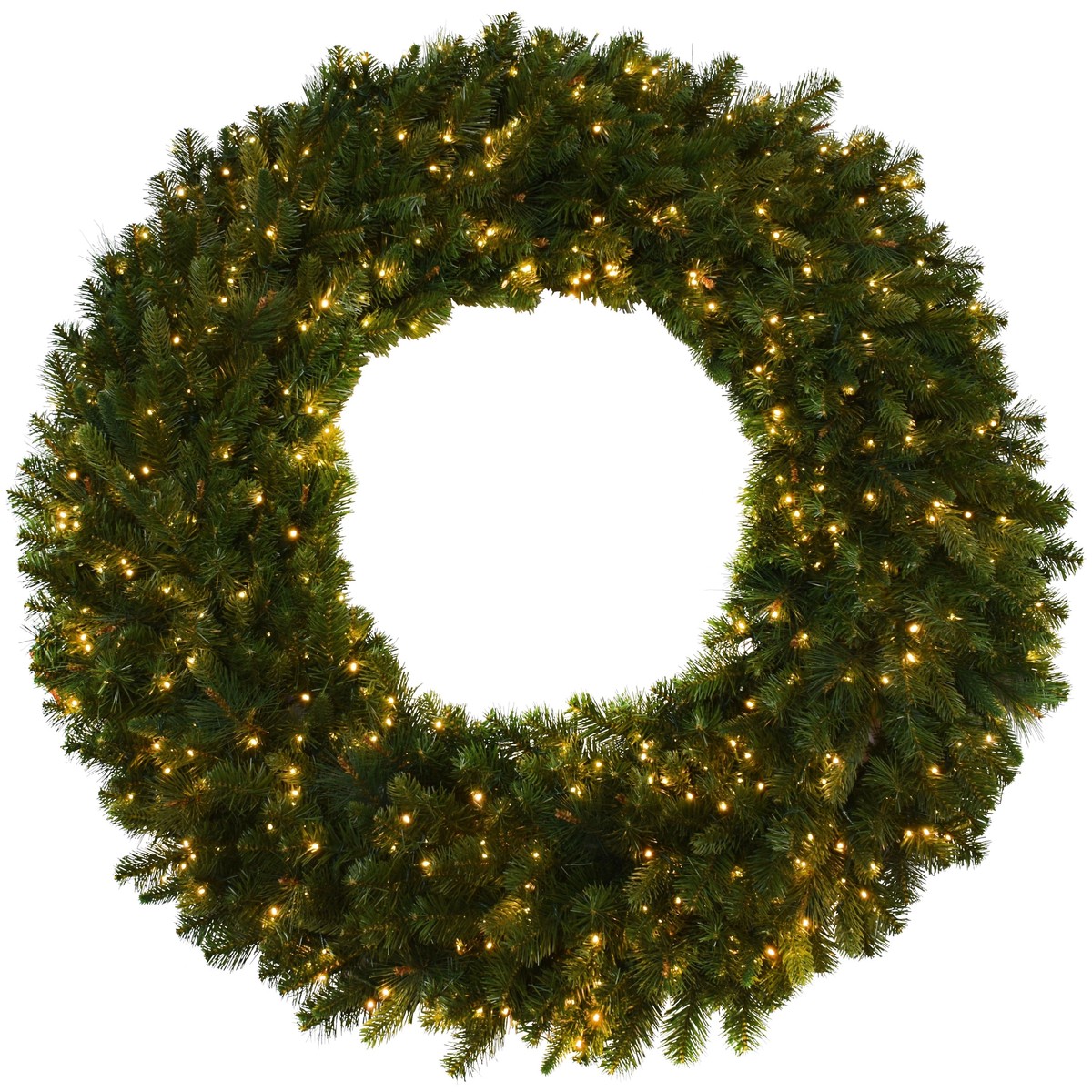 48" Artificial Bristol Pine Wreath Pre-Lit with 600 Twinkle Lights