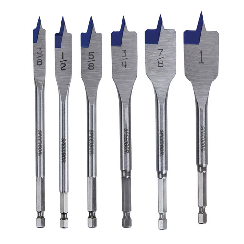 Irwin Spade Bits, 6", 6-Piece Set