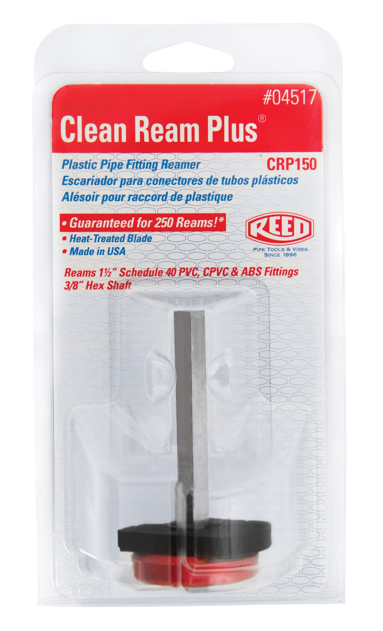 Reed Tool CRP200 Clean Ream Plus with 3/8-Inch Hex Shaft, 2-Inch Head