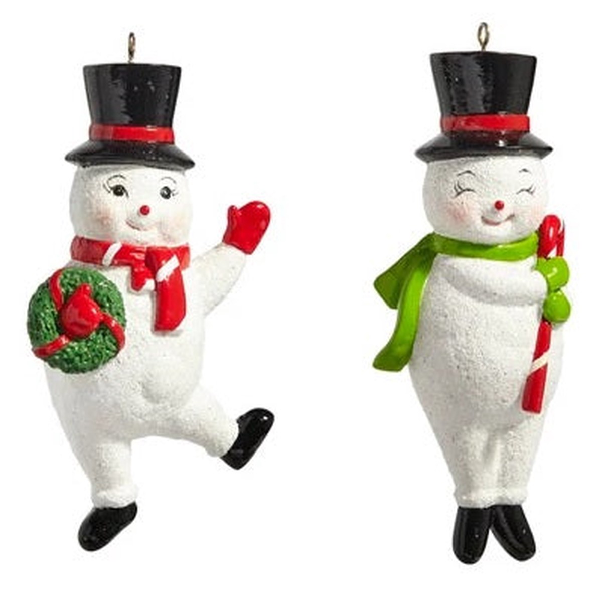 5.5" Glittered Snowman Christmas Ornament