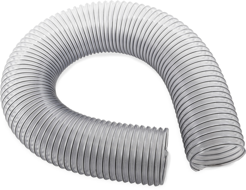 9" x 5' Clear Reinforced Anti-Static Urethane Flex-Hose