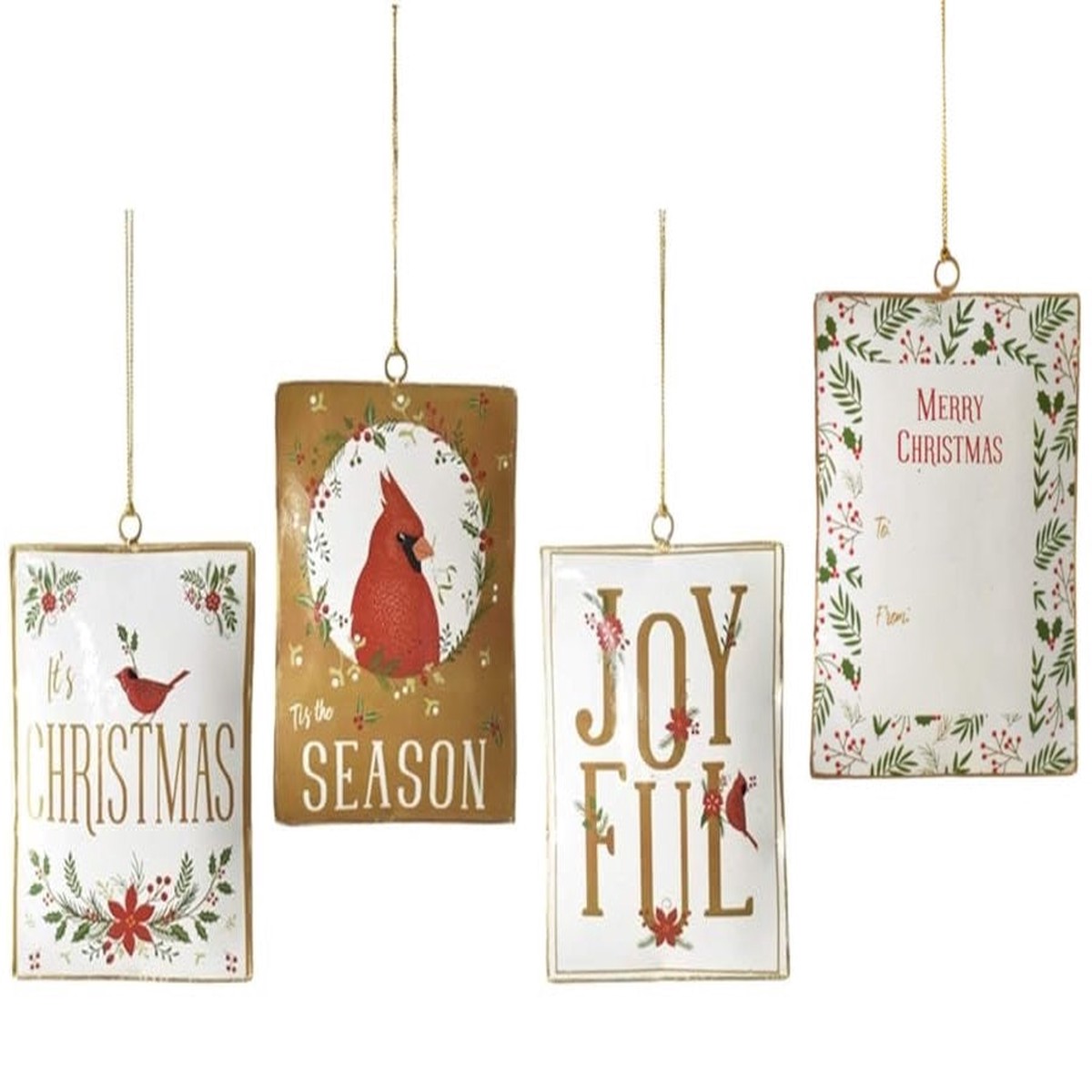 5" Holiday Plaque Ornament Tag