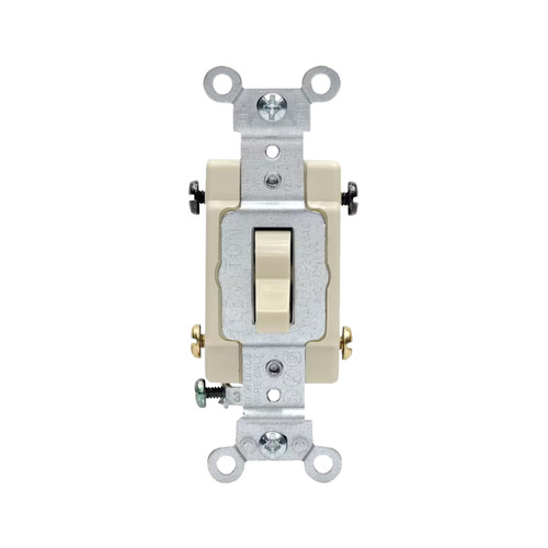 Leviton Quiet Toggle Switch 15A, 4-Way, Ivory
