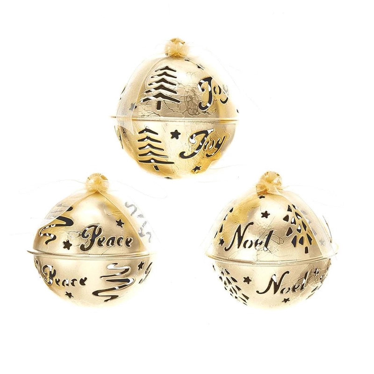 50MM Holiday Hanging Metal Bell Ornament