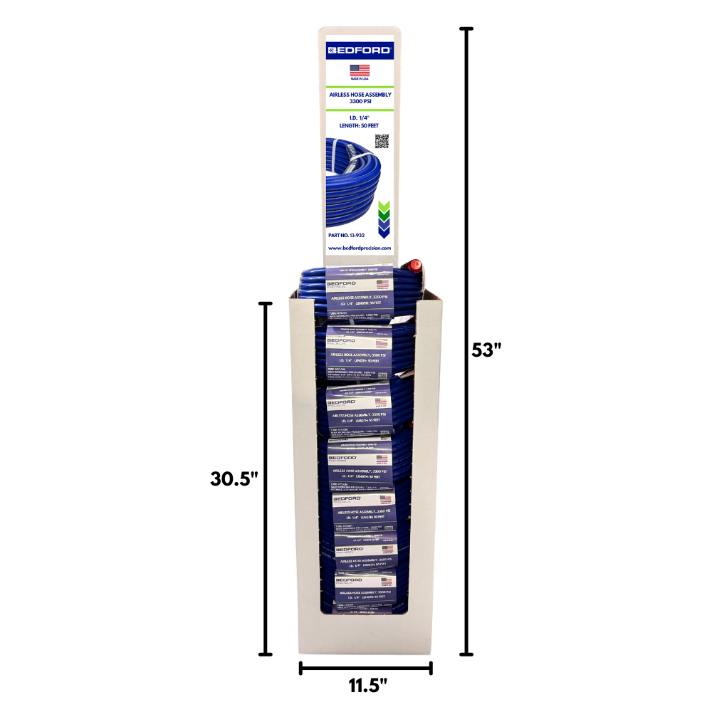 Bedford Hose Display Pack: 50' x 1/4", 3300 PSI