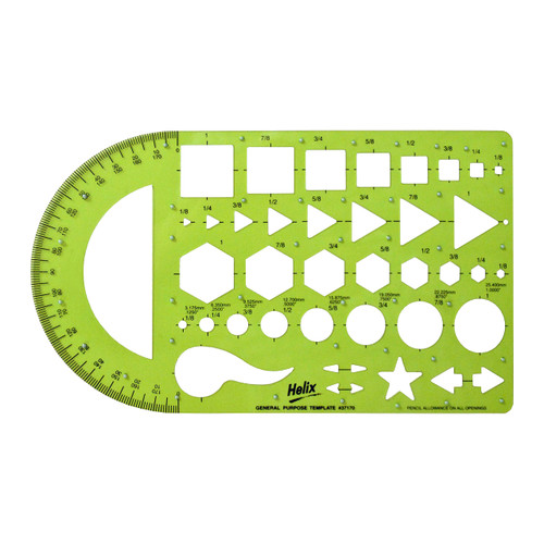 Helix General Drawing Template, 42 Shapes