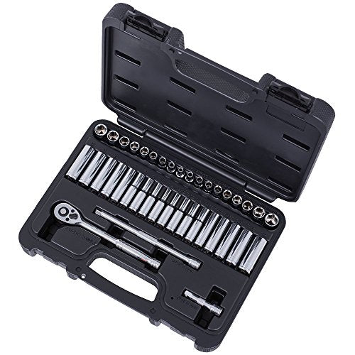 ITC Professional 40-Piece 1/4-inch Drive, SAE/Metric Chrome Socket Set, 20113