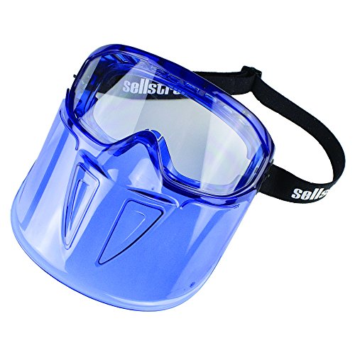 Sellstrom S80300 GPS300 Goggle with Chin Guard, 7" Height, 3" Wide, 7" Length, Polycarbonate, Standard, Blue