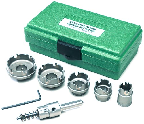 Greenlee 660 Kwik Change Stainless Steel Hole Cutter Kit – 7-Piece Set