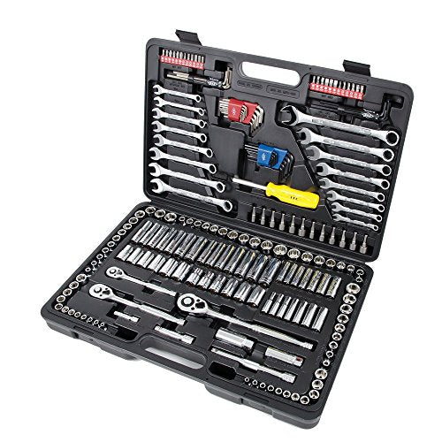 ITC Professional 200-Piece Mechanic’s Hand Tool Set, Heavy-Duty Case, 20304