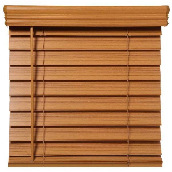 Champion 2.5 In. Embossed Faux Wood 60 In. X 48 In. Room Darkening Blind, Oak