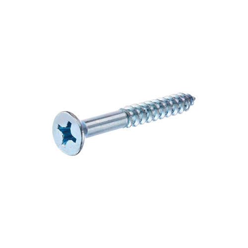 Hillman Phillips Flat Head Wood Screws Zinc-plated Steel, 6, 2"